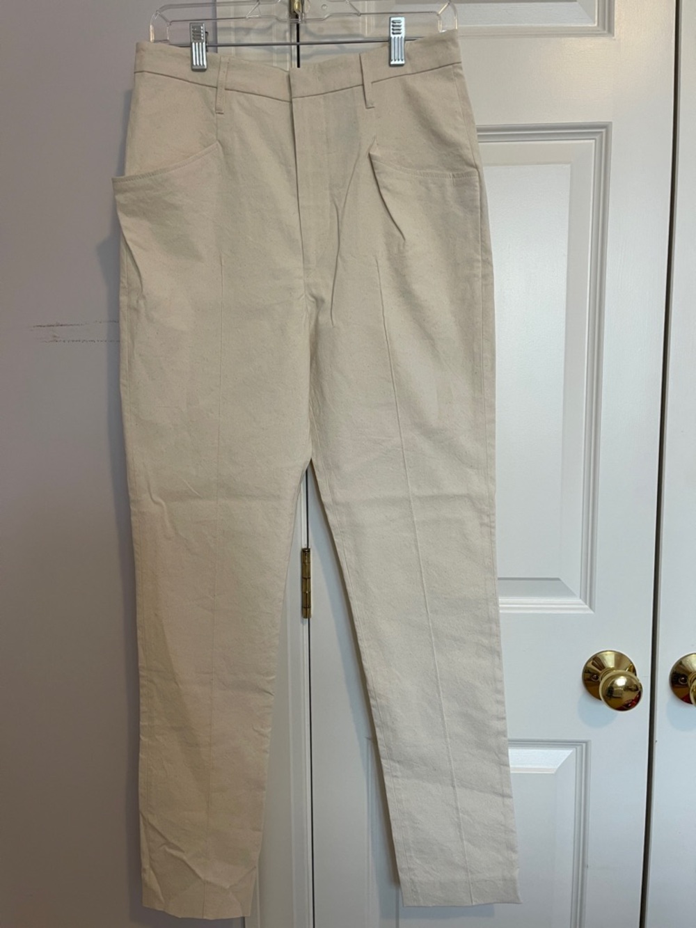 Isabel Marant Cream High-Rise Tailored Pants